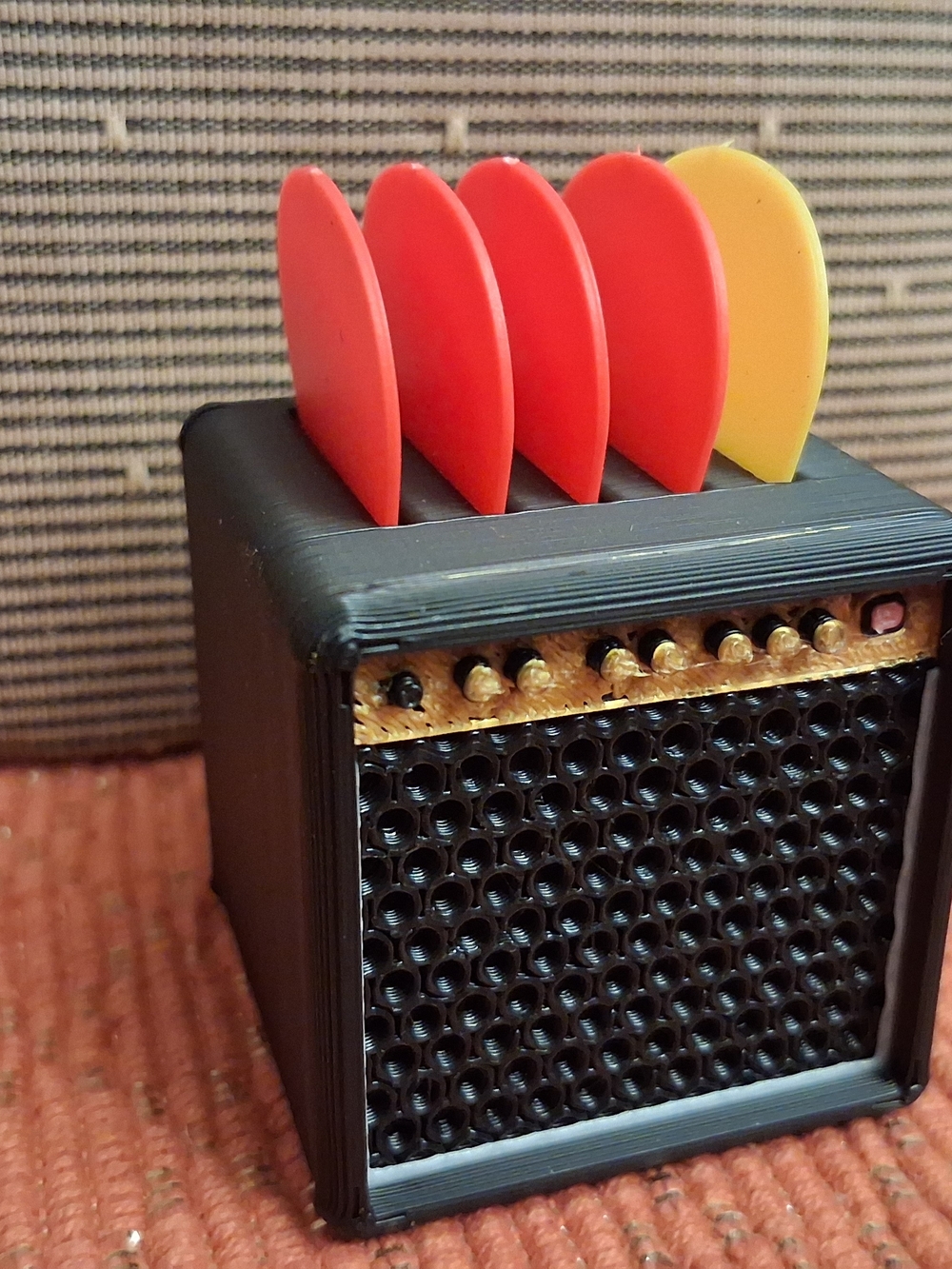 Guitar Pick Holder with Placer Picks -  Rock And Roll Decor Music Concert Fun